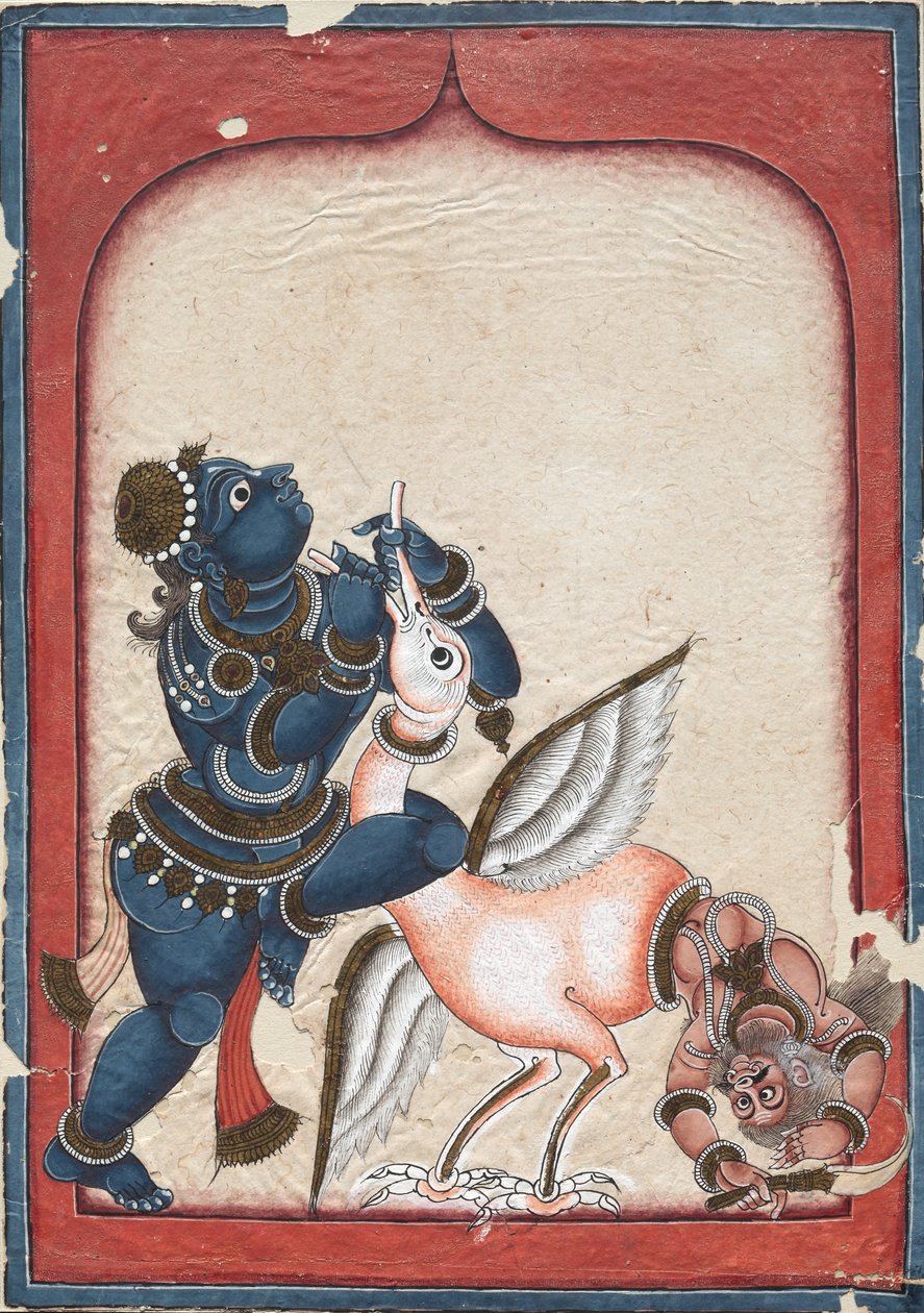 Krishna voittaa nosturi-demoni Bakasura tekijältä Unknown artist