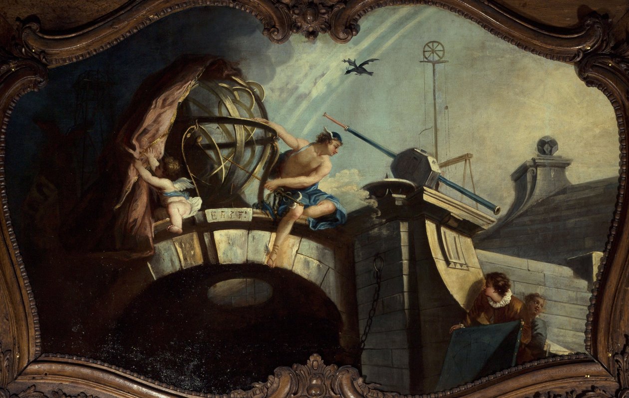 Tähtitiede, vuoden 1737 jälkeen (öljy kankaalle) tekijältä Unknown artist