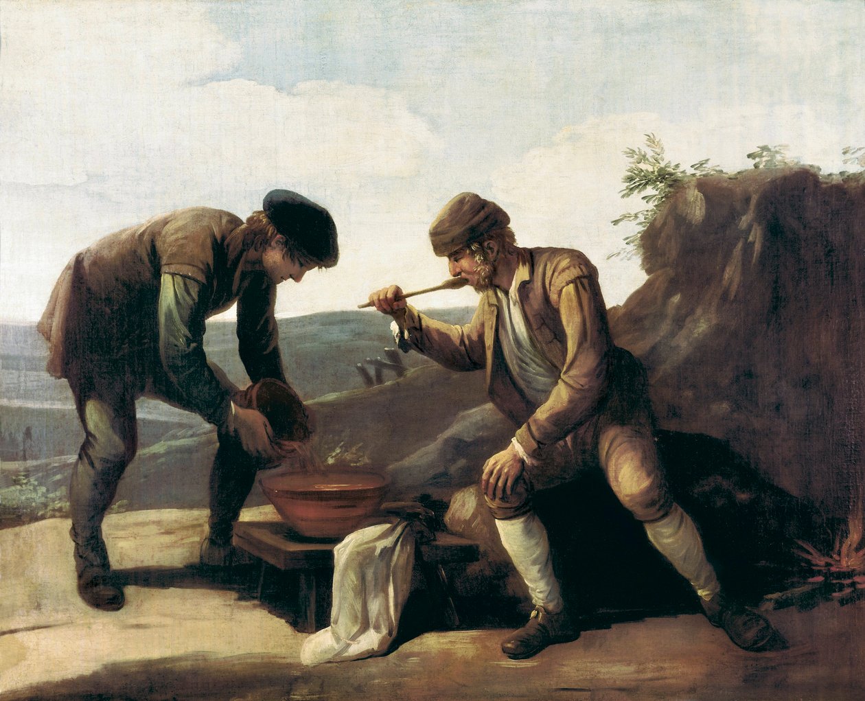 La Sopa Boba tai aamiainen, Anonyymi maalaus 1700-luvulta. Madrid. Lazarus Galdianon säätiö tekijältä Unknown artist