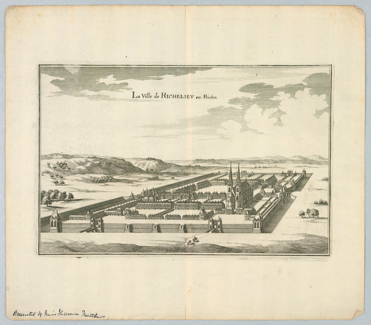 Richelieun kaupunki Poictoussa tekijältä Unknown artist