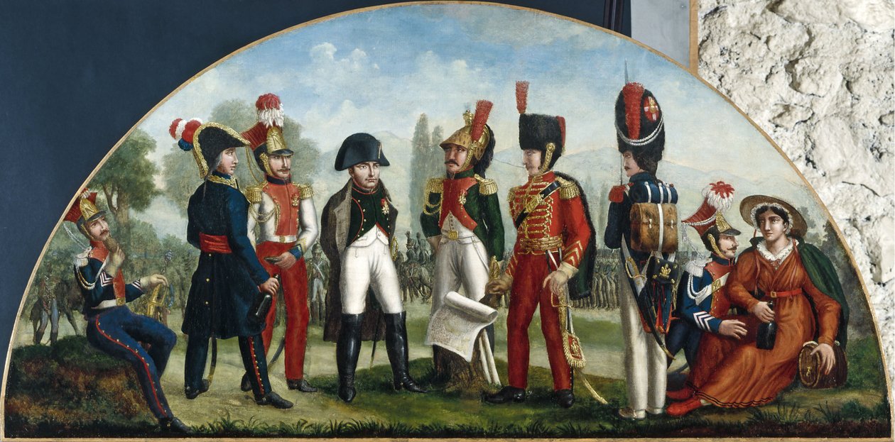 Austerlitzin vanavedessä. Viinikauppiaan kyltti vuosien 1800 ja 1815 välillä (kyltti). tekijältä Unknown artist