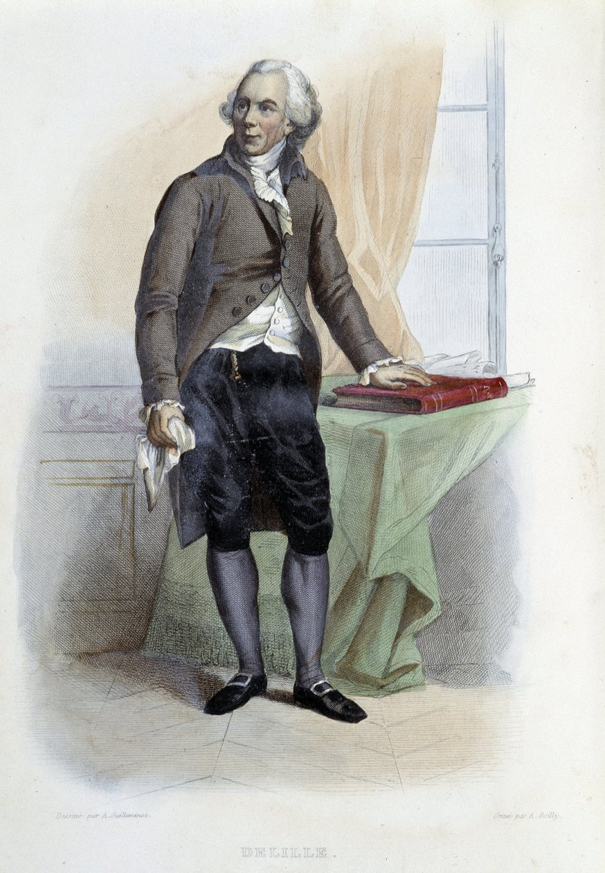 Isä Jacques Delille - elokuvassa "The French Plutarch", toim. Mennechet, Pariisi tekijältä Unknown artist