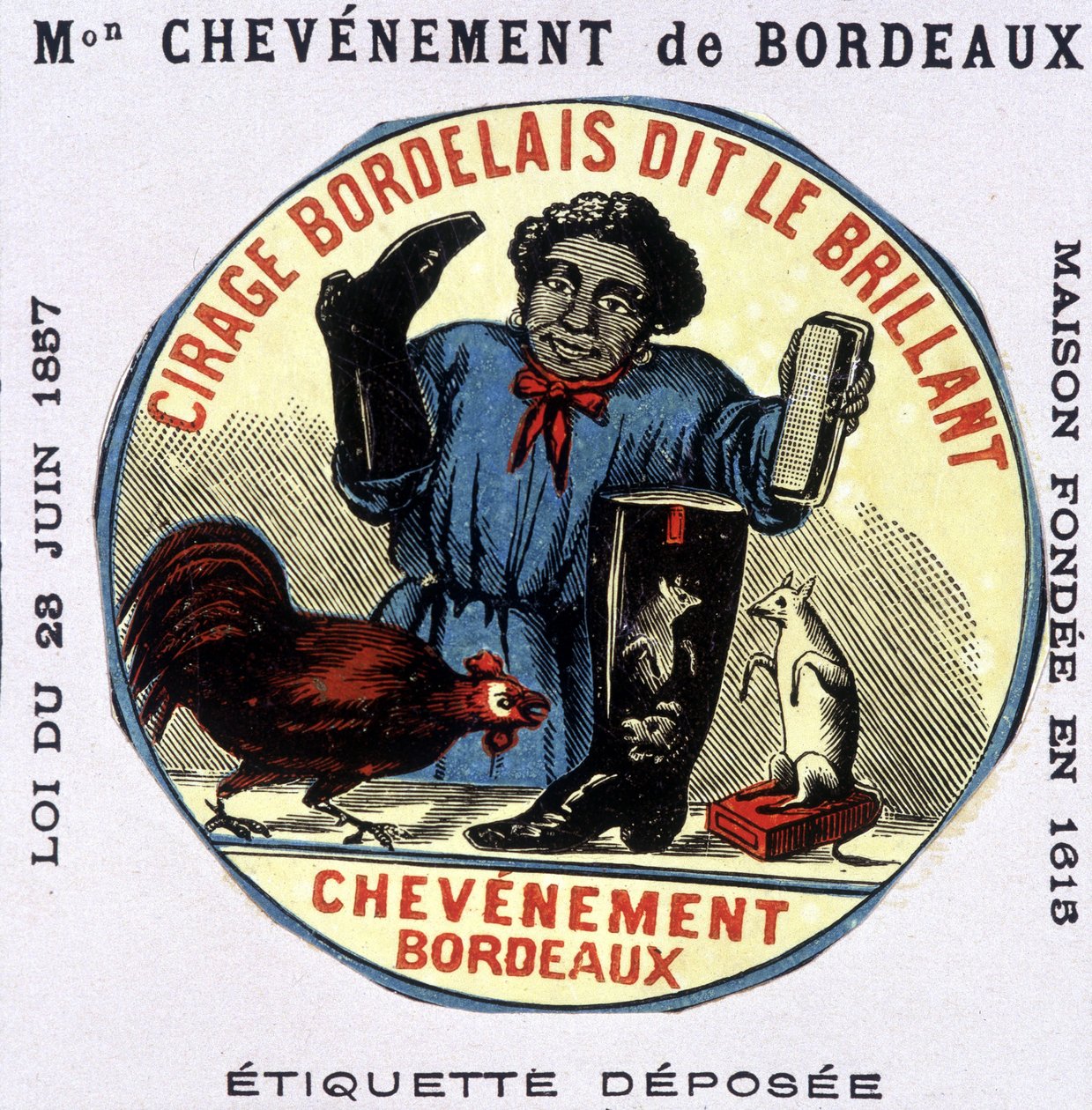 Levy "Bordelais polish dit le Brillant: Chevènement de Bordeaux"". n.d. 1800-luvulla tekijältä Unknown artist
