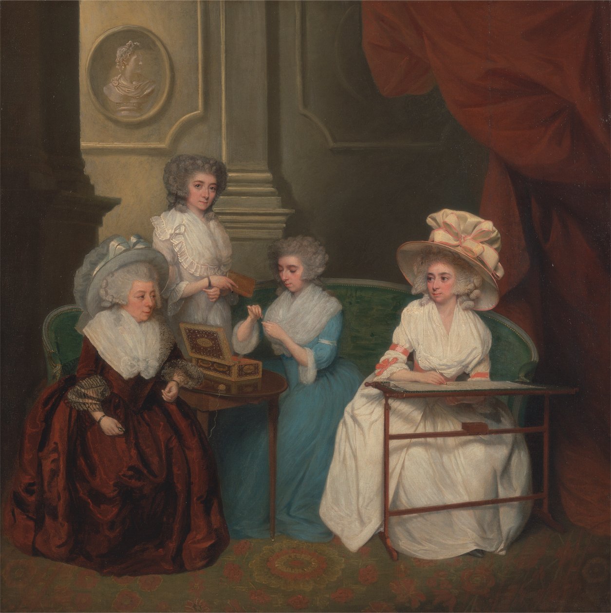 Lady Jane Mathew ja hänen tyttärensä tekijältä Unknown artist