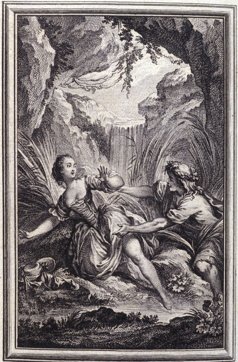The Scamander River - Jean La Fontainen ""Tarinoita ja novelleja säkeissä"" 1762. tekijältä Unknown artist