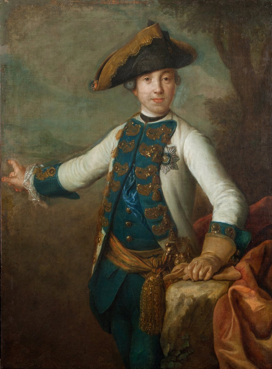 Le tsar Pierre III de Russie - Venäjän tsaari Pietari III:n (1728-1762) muotokuva, Anonyymi. Öljy kankaalle, 1760-luvun alku. Valtion historiallinen museo, Moskova tekijältä Unknown artist