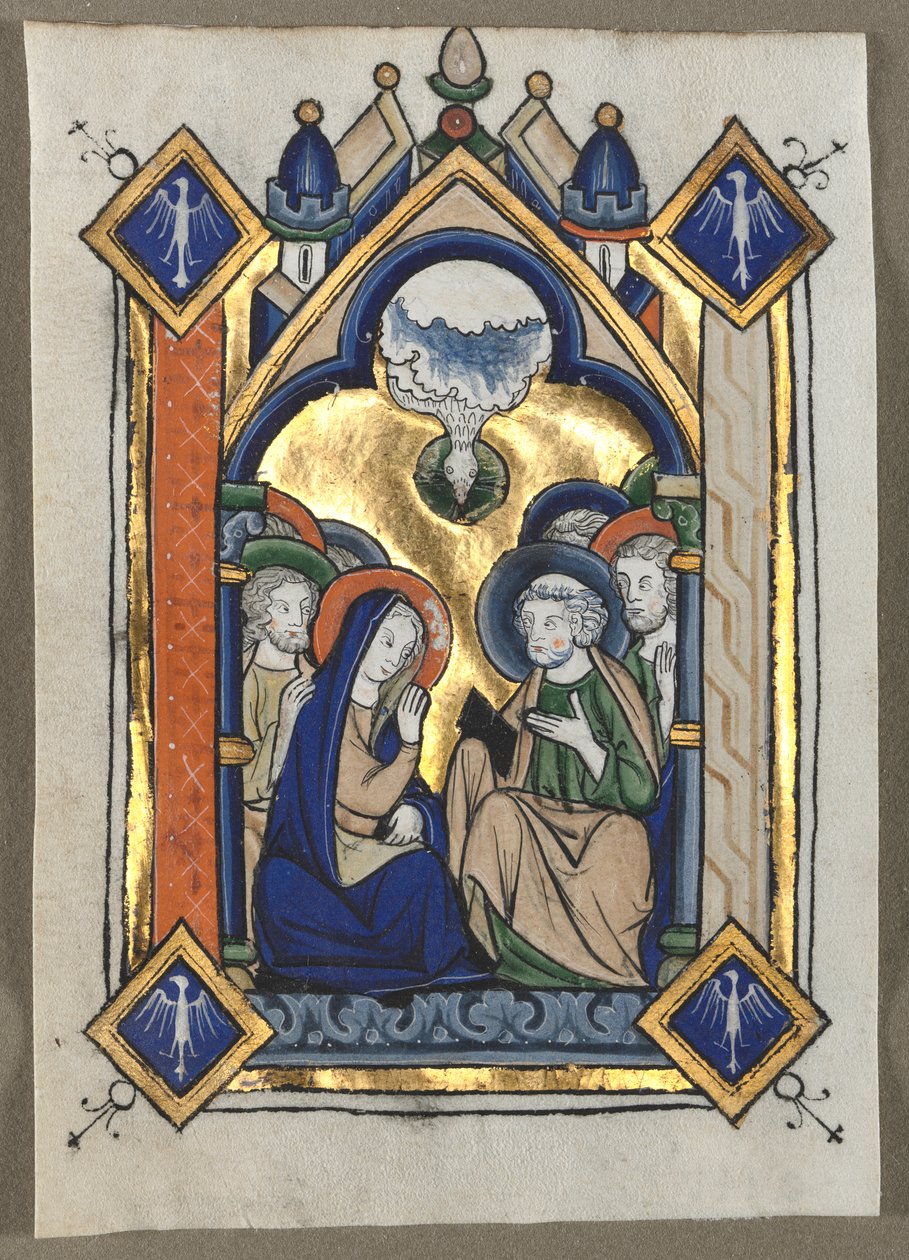 Psalterista leikattu lehti: Helluntai tekijältä Unknown artist