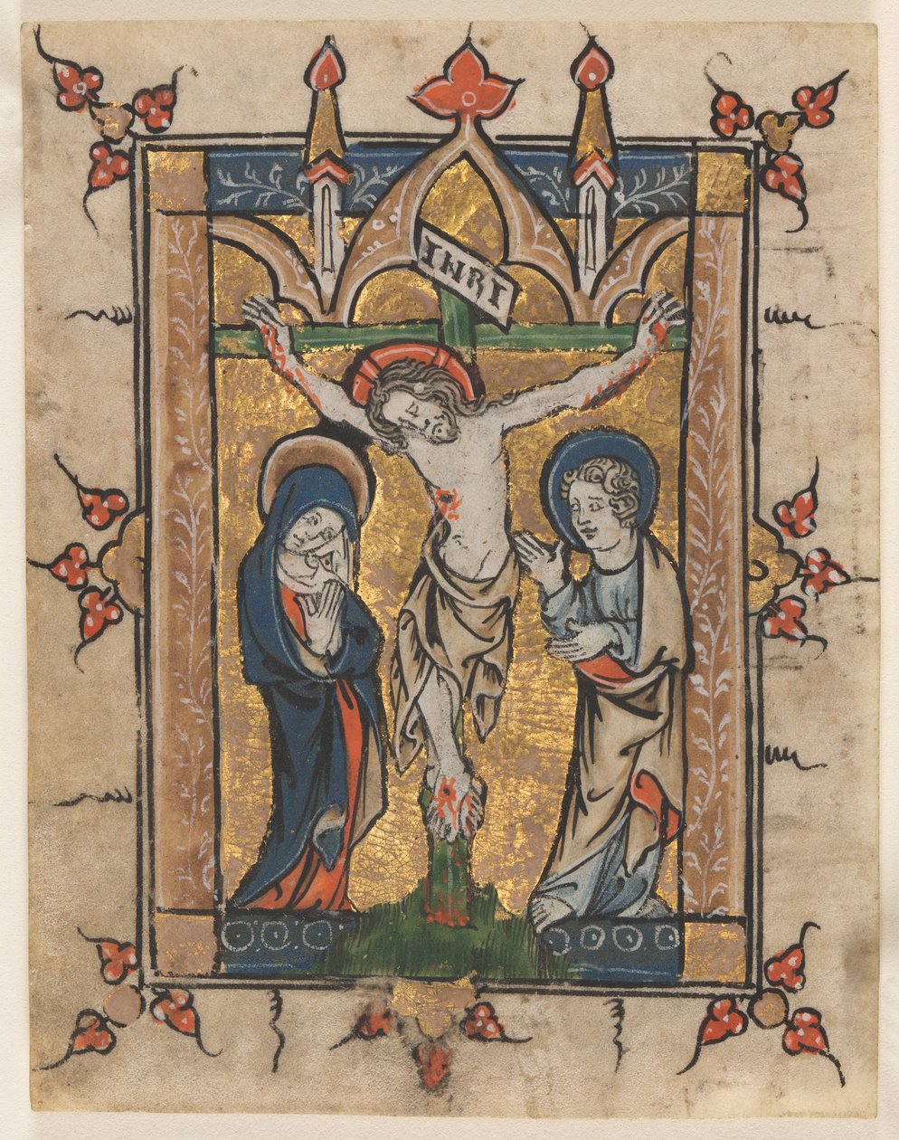 Psalterin lehti: Ristiinnaulitseminen tekijältä Unknown artist