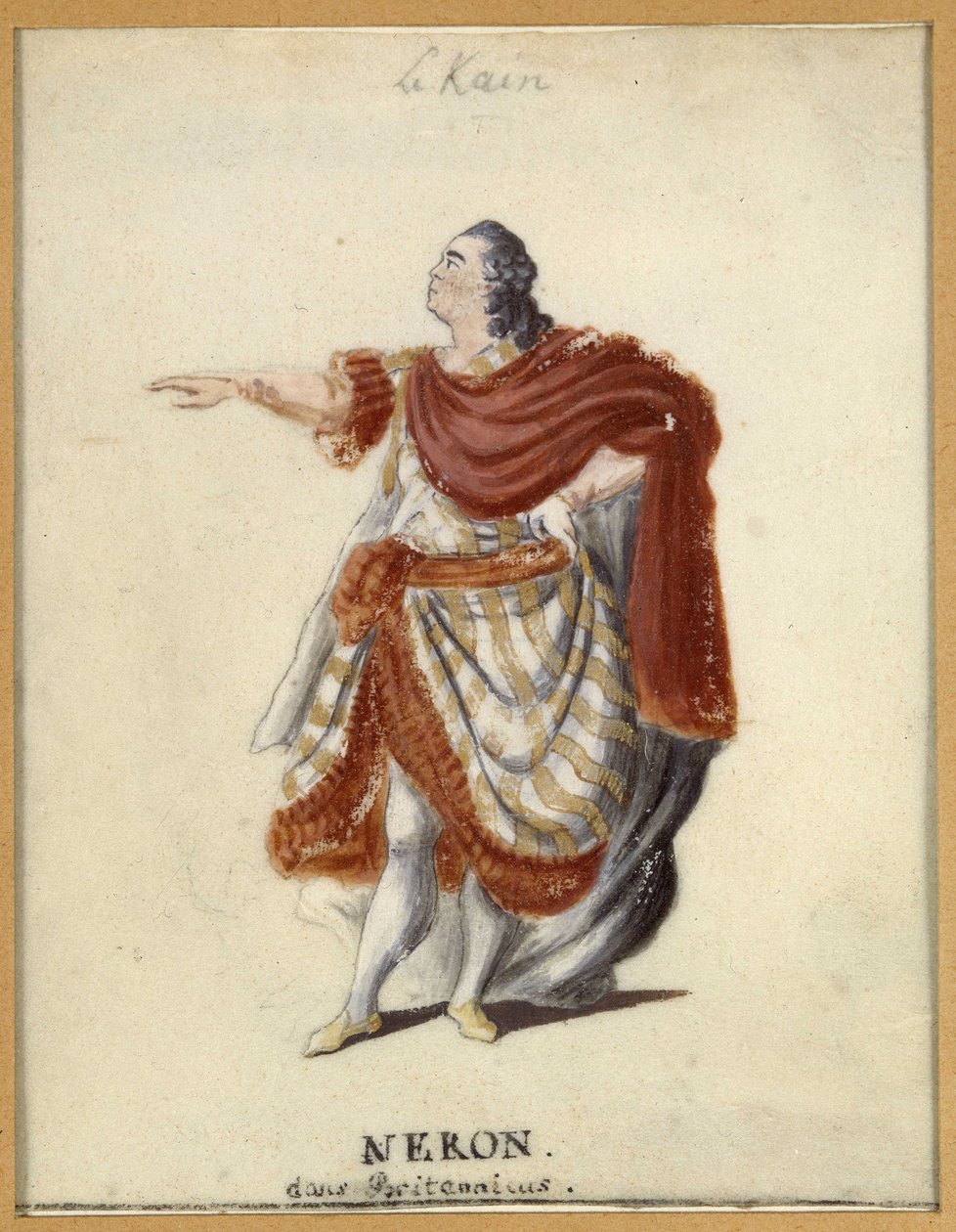 Lekain (Henri Louis Cain (Henri-Louis Le Kain) (1729-1778) Nerona Racinen ”Britannicuksessa”” tekijältä Unknown artist