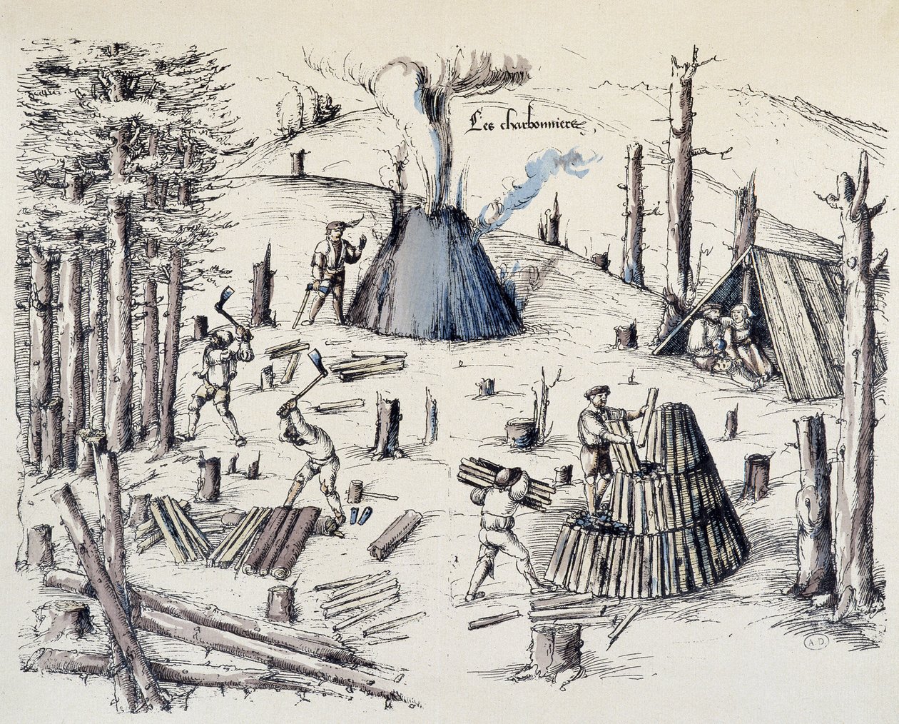 Hiilikaivostyöläiset - "" La cross aux kaivoksissa""" tekijältä Unknown artist