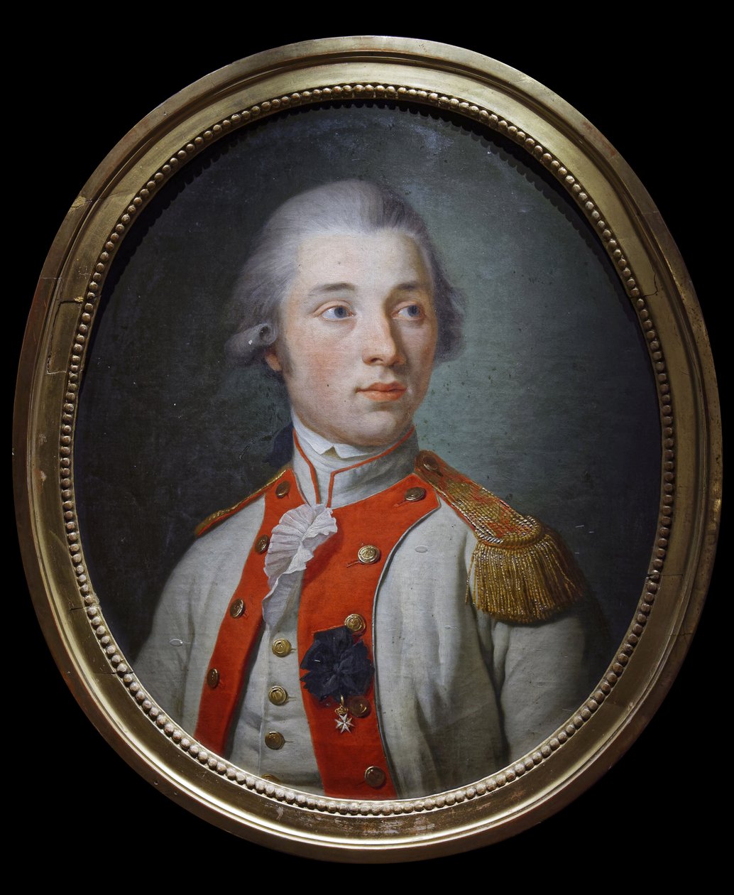 Luutnantti Artois-jalkaväkirykmentissä, n. 1780 (öljy kankaalle) tekijältä Unknown artist
