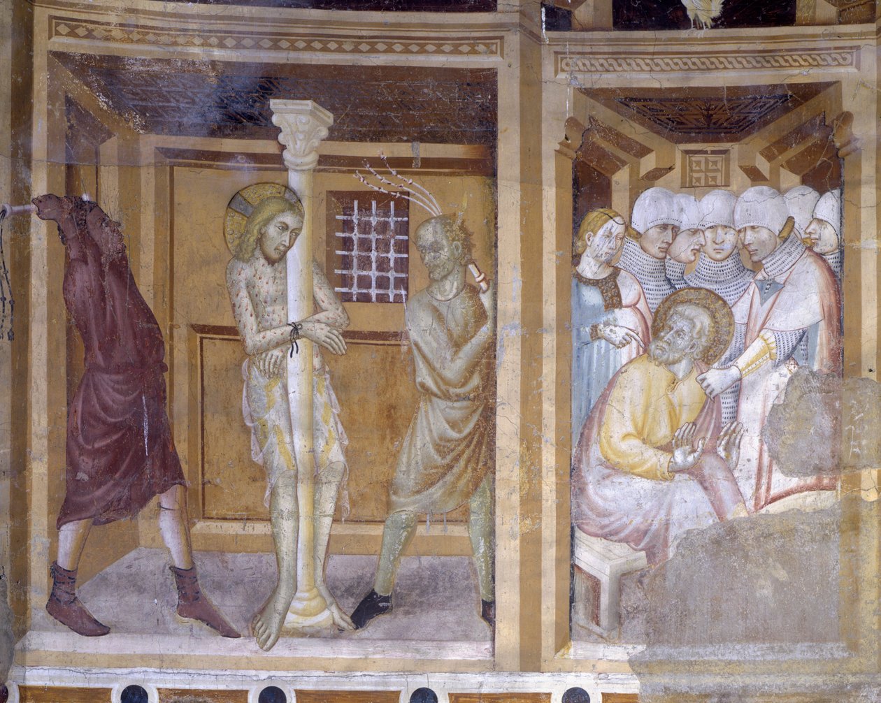 Kristuksen elämä, yksityiskohta: Abbondion kirkko, Italia. tekijältä Unknown artist