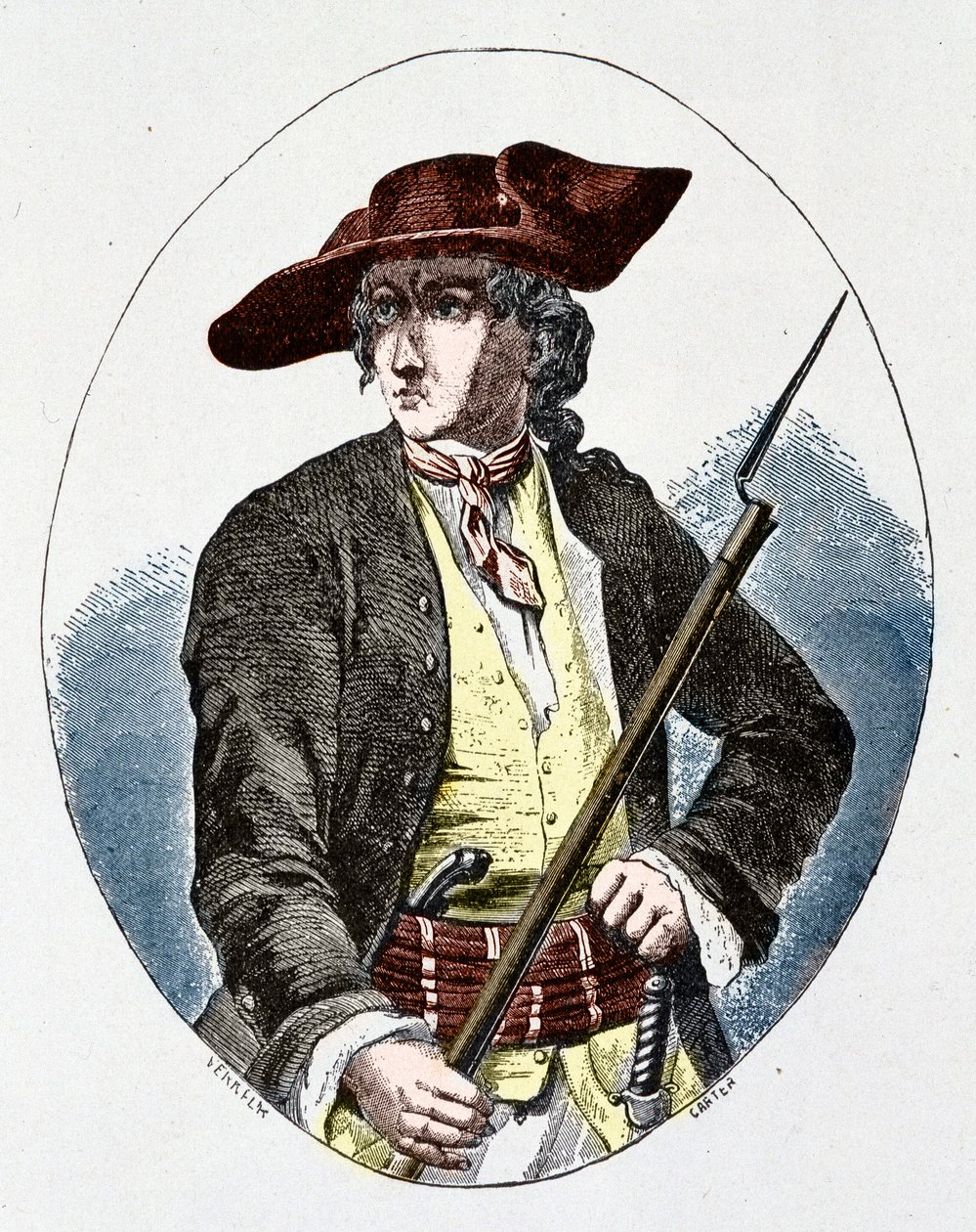 Louis Mandrin (1725 - 1755) ranskalainen salakuljettaja tekijältä Unknown artist