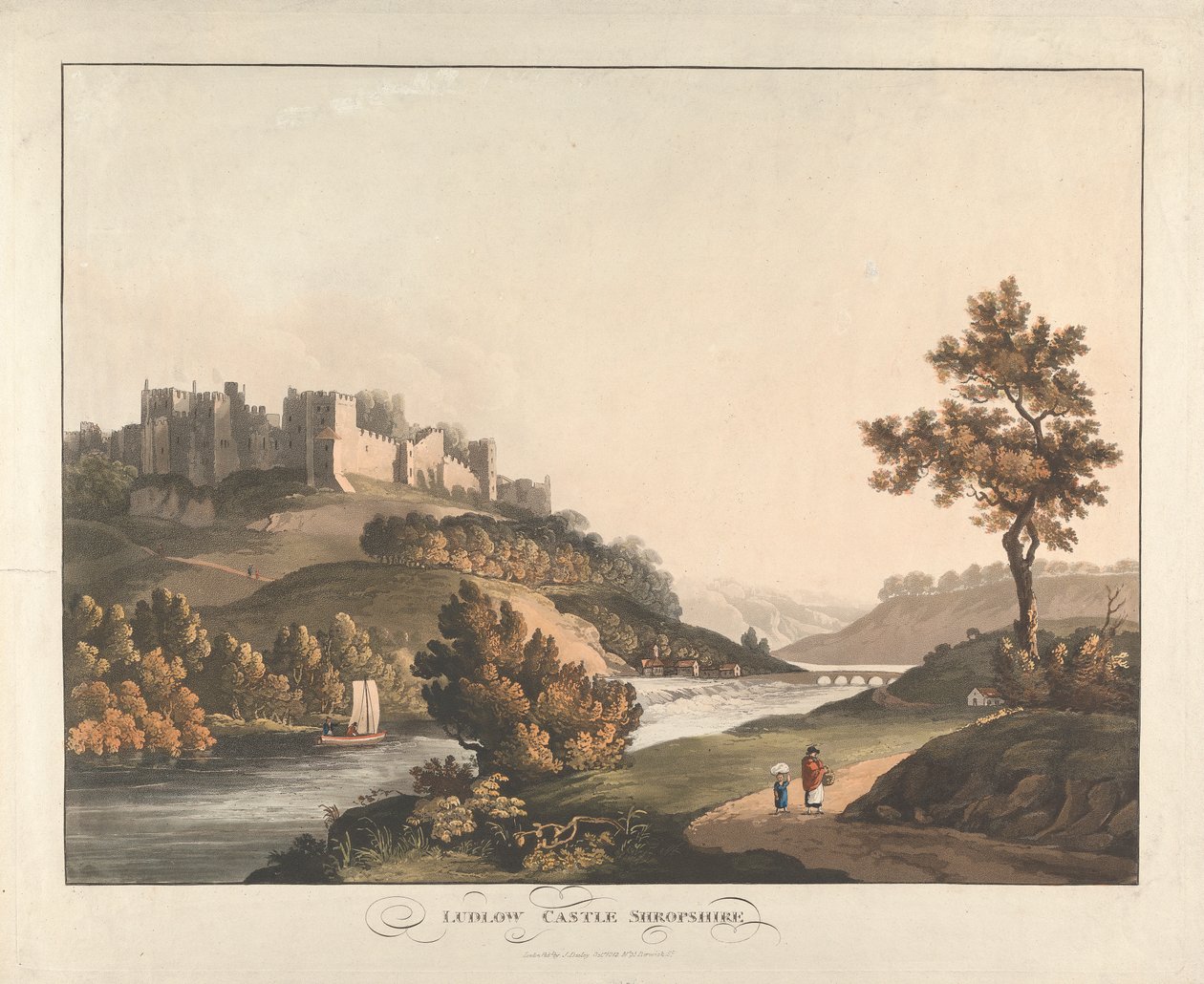 Ludlowin linna, Shropshire tekijältä Unknown artist