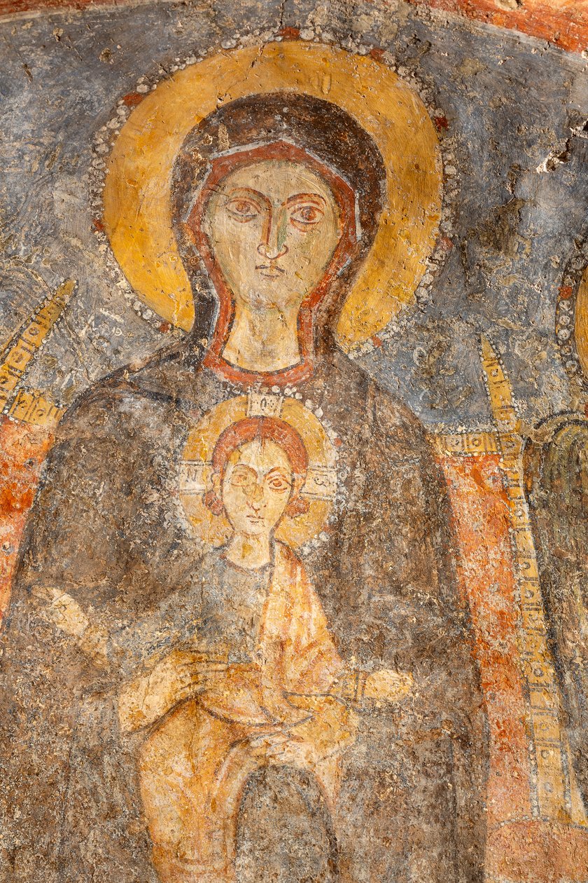Madonna ja lapsi arkkienkelien välissä, yksityiskohta tekijältä Unknown artist