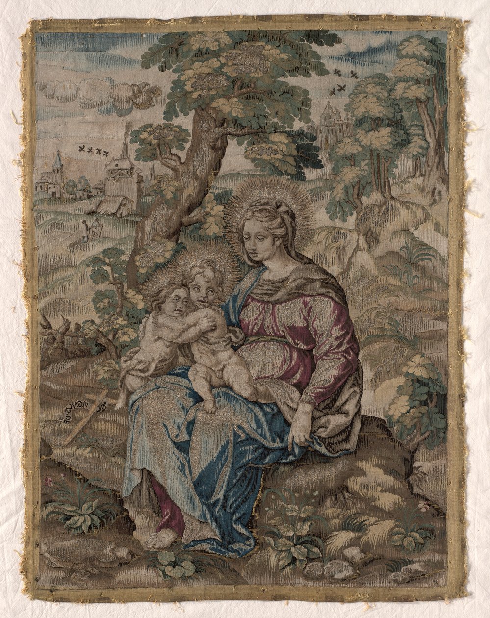 Madonna Kristuslapsen ja Pyhän Johannes Kastajan kanssa tekijältä Unknown artist
