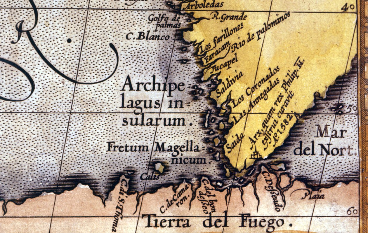 Magellanin salmi. 1500-luvun atlas. tekijältä Unknown artist