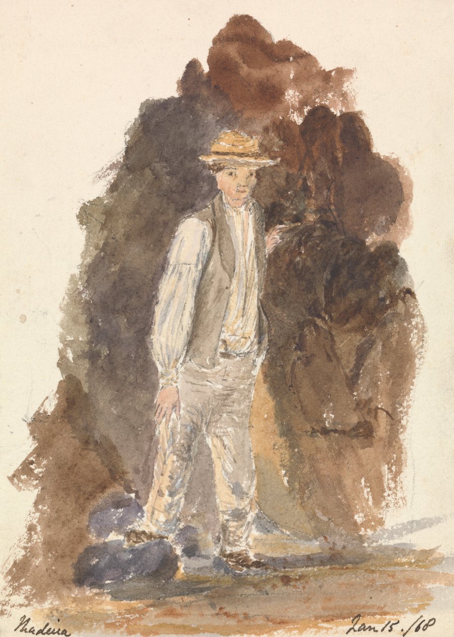 Mies seisomassa (Madeira 15.1.68) tekijältä Unknown artist