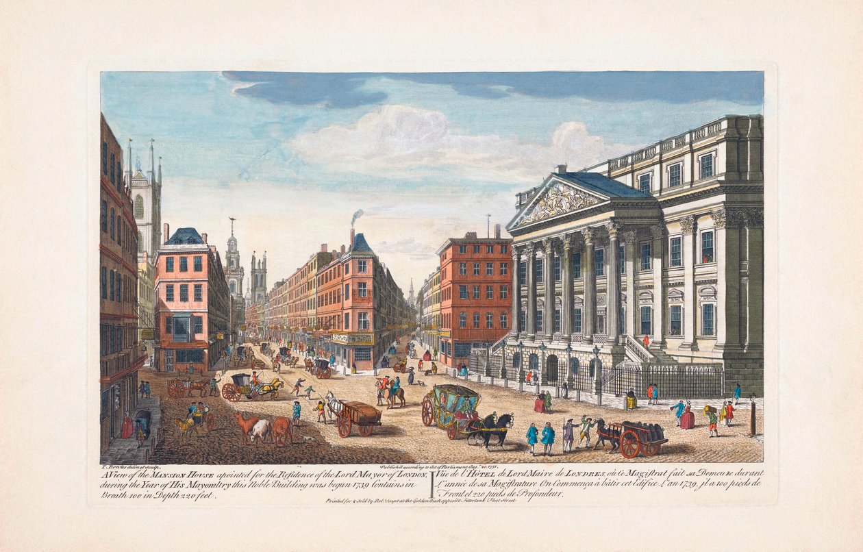 Mansion House, Lontoo 1700-luvulla tekijältä Unknown artist