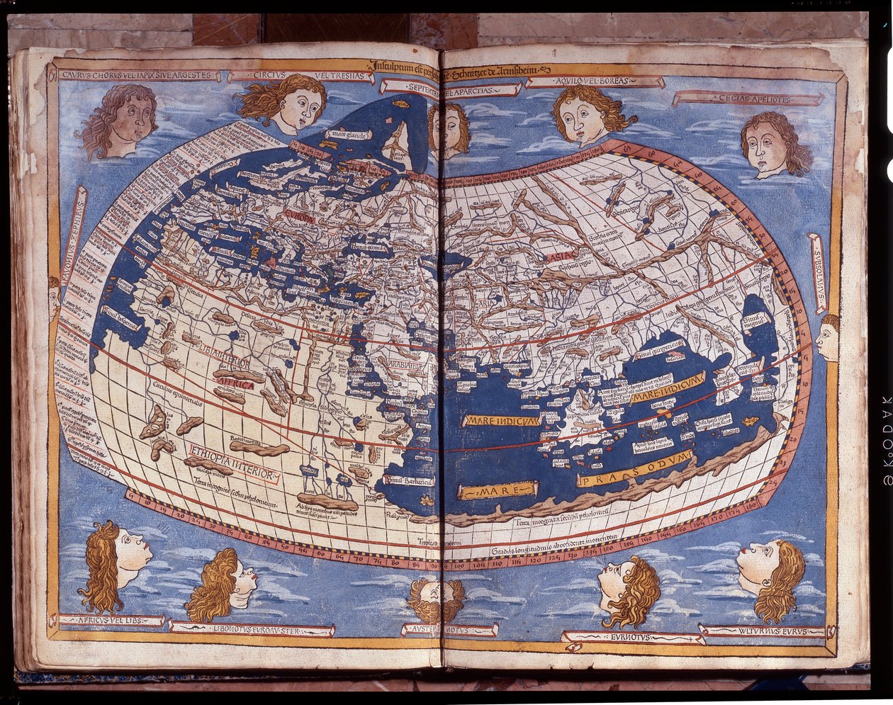 Ptolemaioksen kartta julkaistiin vuonna 1482. tekijältä Unknown artist