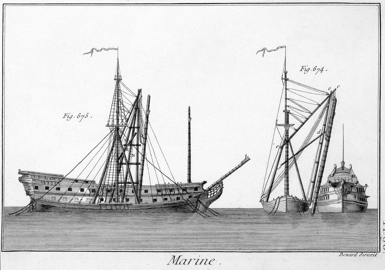 Marine - in "" Encyclopedia Panckouke"", n. 1750 tekijältä Unknown artist