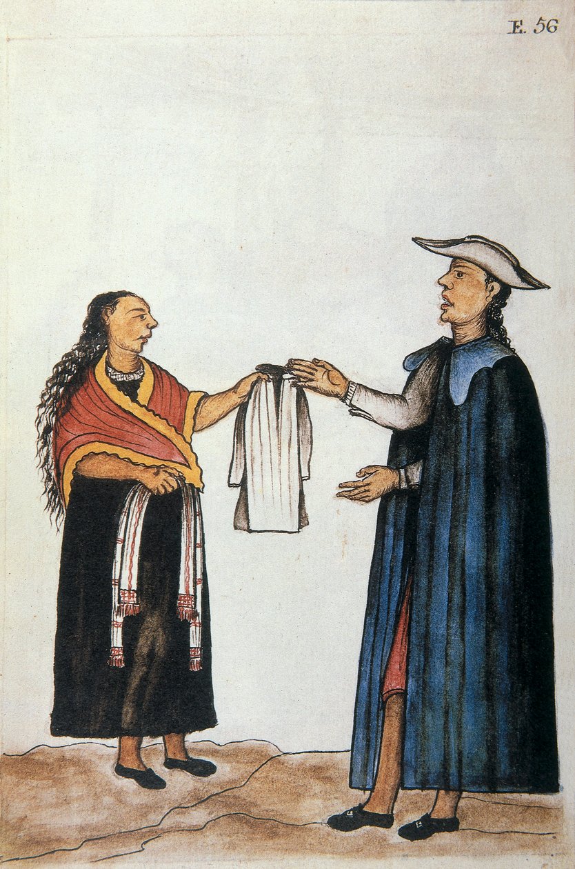 Baltazar Martinez Companionin ja Trujillon piispan (1782-1785) Bujandan kirja "Trujillo Del Peru" tai "Codex Martinez Companion" tekijältä Unknown artist