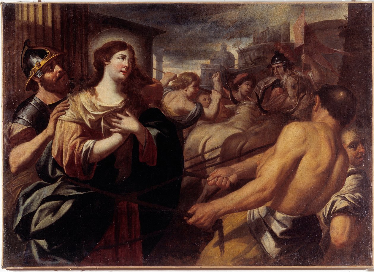 Saint Lucyn marttyyrikuolema (öljy kankaalle tekijältä Unknown artist