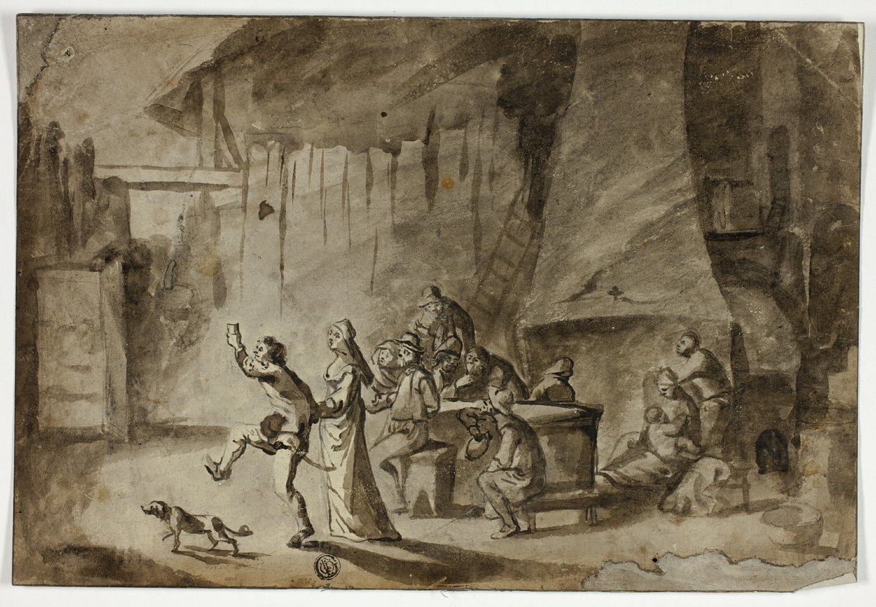 Miehet ja naiset tavernassa tekijältä Unknown artist