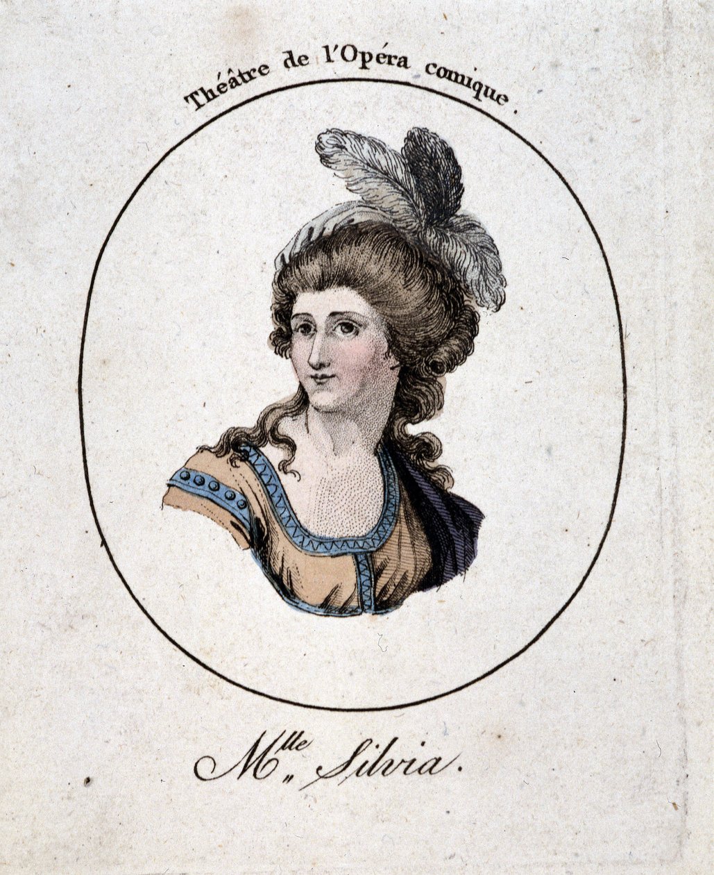 Miss Silvia, Opera Comiquen näyttelijä, n.d. 18. s. tekijältä Unknown artist