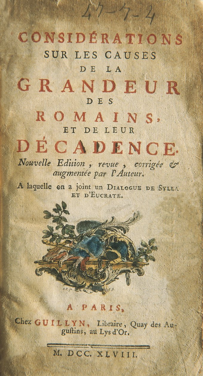Montesquieu, Charles-Louis de Secondat, paroni de la Brede (Charles-Louis de Secondat, paroni de la Brede) tekijältä Unknown artist