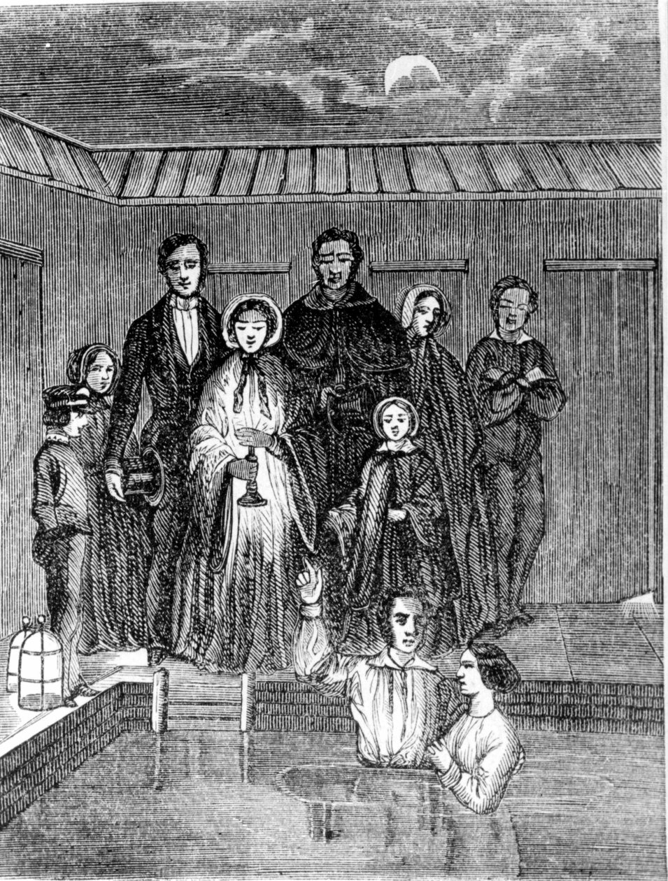 Mormonien kaste. 1800-luvun kaiverrus. tekijältä Unknown artist