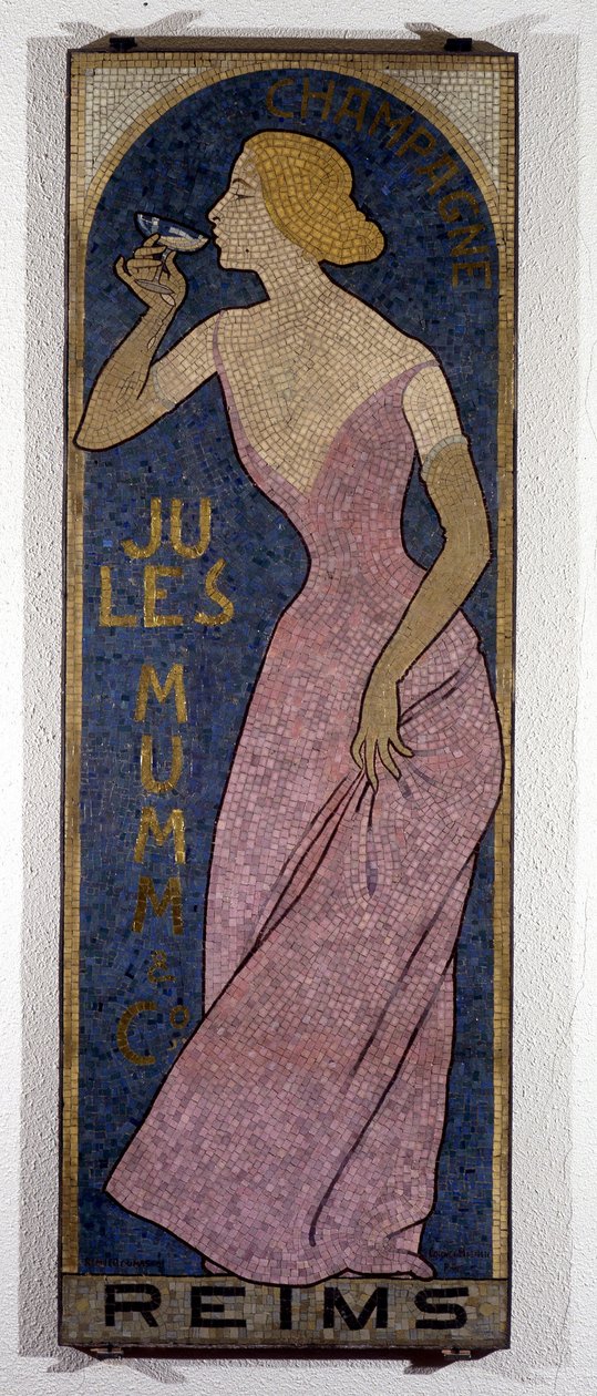 Mosaiikki samppanjamummille, 1800-luvun loppu tekijältä Unknown artist