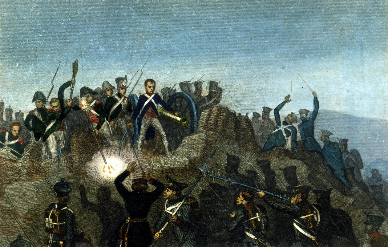 Napoleon I Montmartren taistelussa 30. maaliskuuta tekijältä Unknown artist