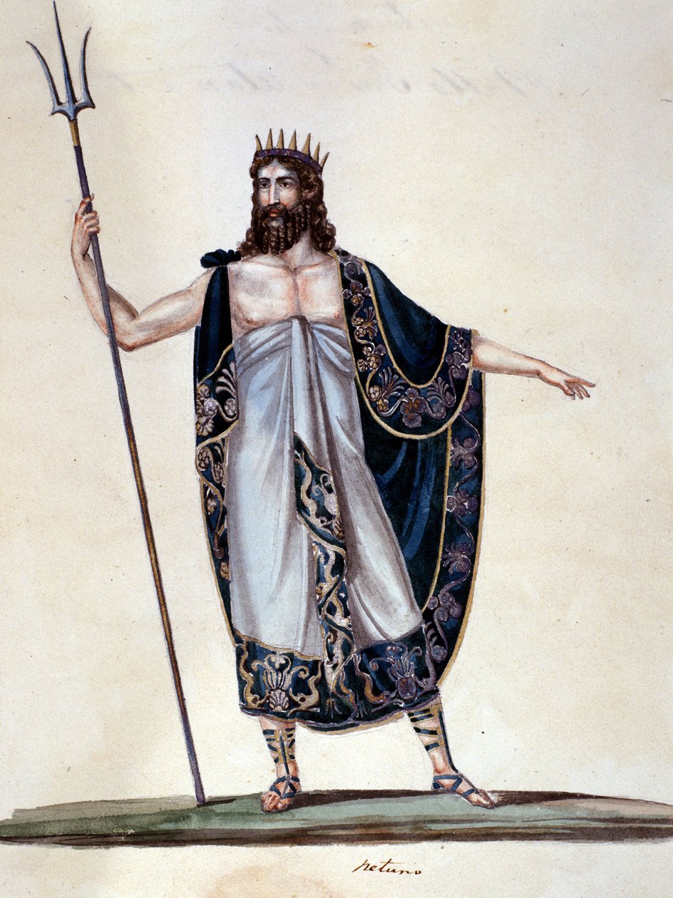 Neptunus - akvarelli tekijältä Unknown artist