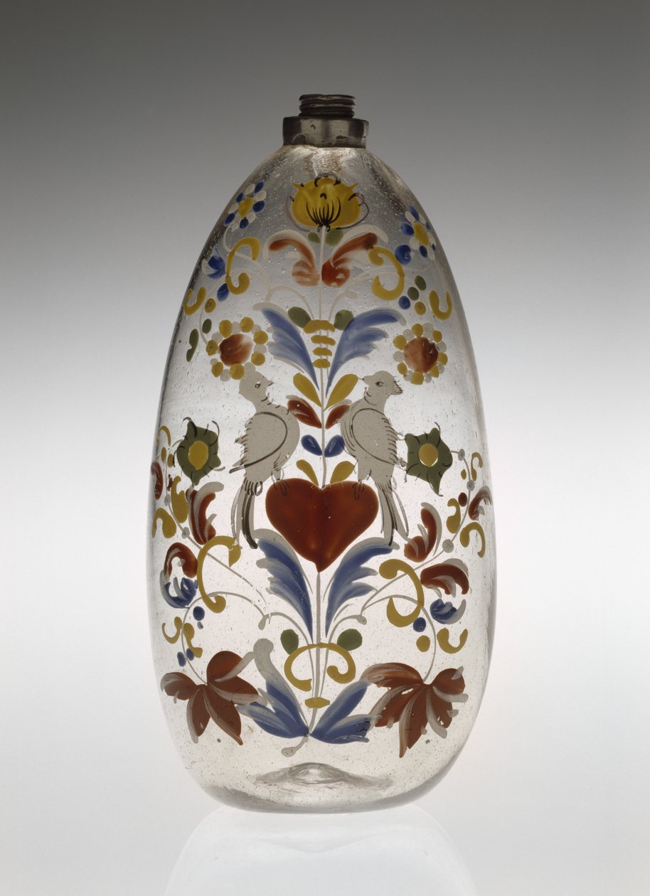 Hoito- tai lääkepullo, c. 1750-1800 (lasi) tekijältä Unknown artist