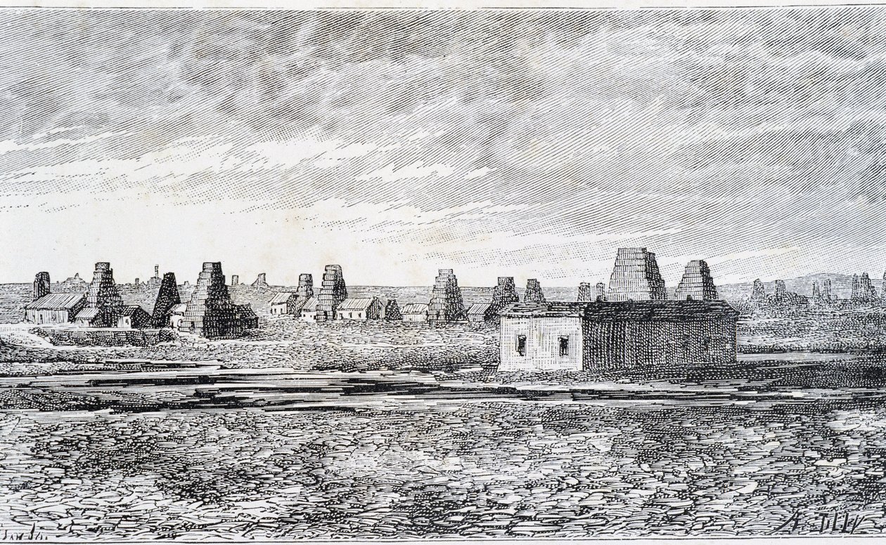 Öljylähteet, Baku, Kaukasus (Nobel) tekijältä Unknown artist