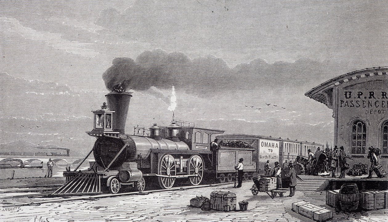 Omahan asema, Pacific Railwayn lähtöpiste - Tour du mondessa tekijältä Unknown artist