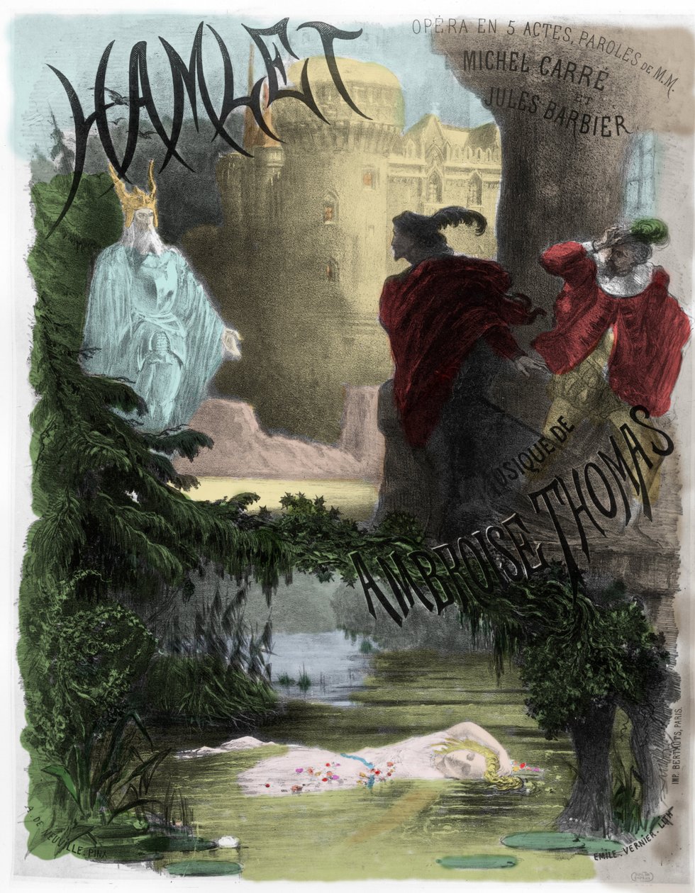 Ooppera: Hamletin juliste (Ambroise Thomasin musiikista, sanat Michel Carre ja Jules Barbier) tekijältä Unknown artist