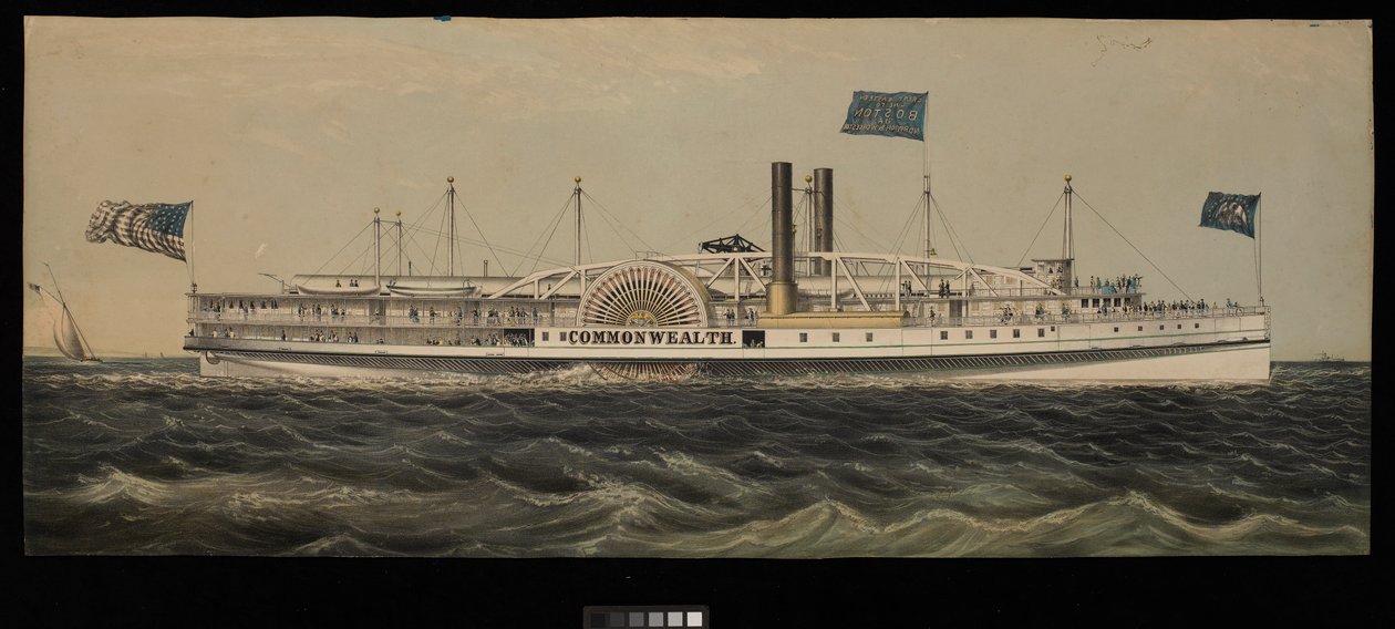 Mela-alus Commonwealth. Great Eastern Line Bostoniin Norwichin ja Worcesterin kautta. tekijältä Unknown artist