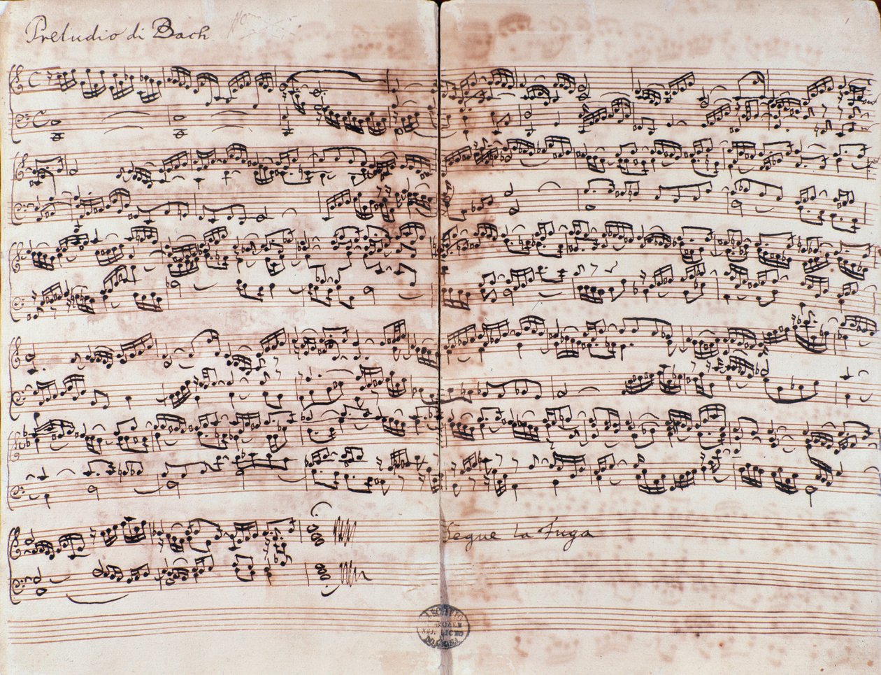 Johann Sebastian Bachin Preludi C-muodossa tekijältä Unknown artist