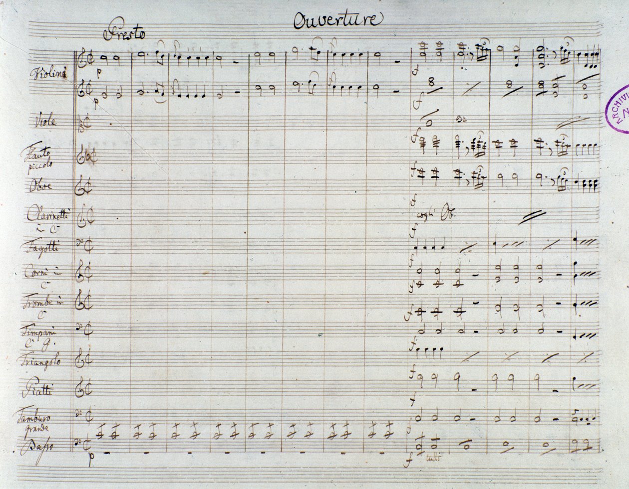 Sivu nuotteja teokselle Die Entfuhrung aus dem Serail, Mozartin ooppera, Lichtenthal-versio (1838) tekijältä Unknown artist