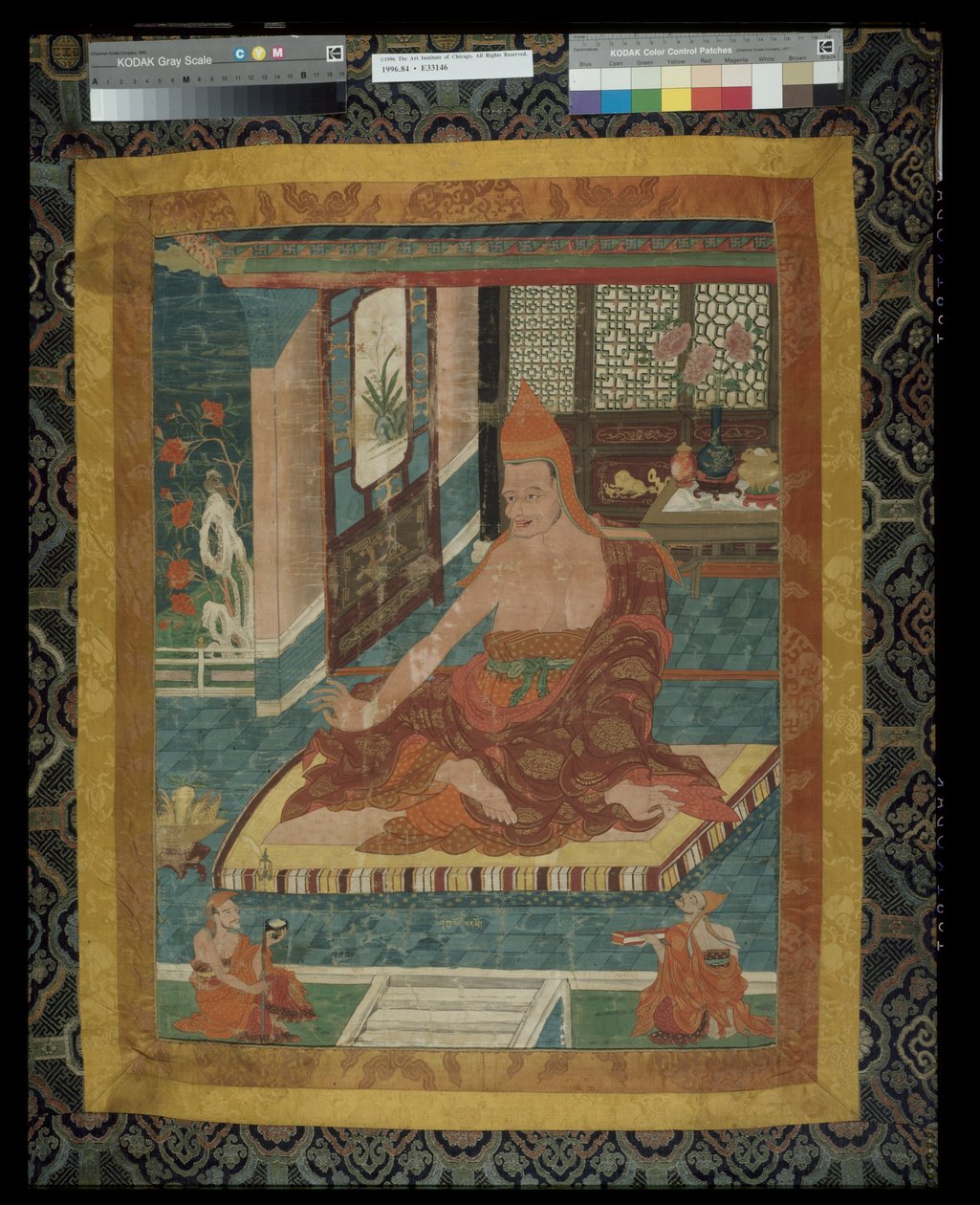 Sakya Panditan (1132 - 1251) muotokuvan maalattu banneri (Thangka). tekijältä Unknown artist