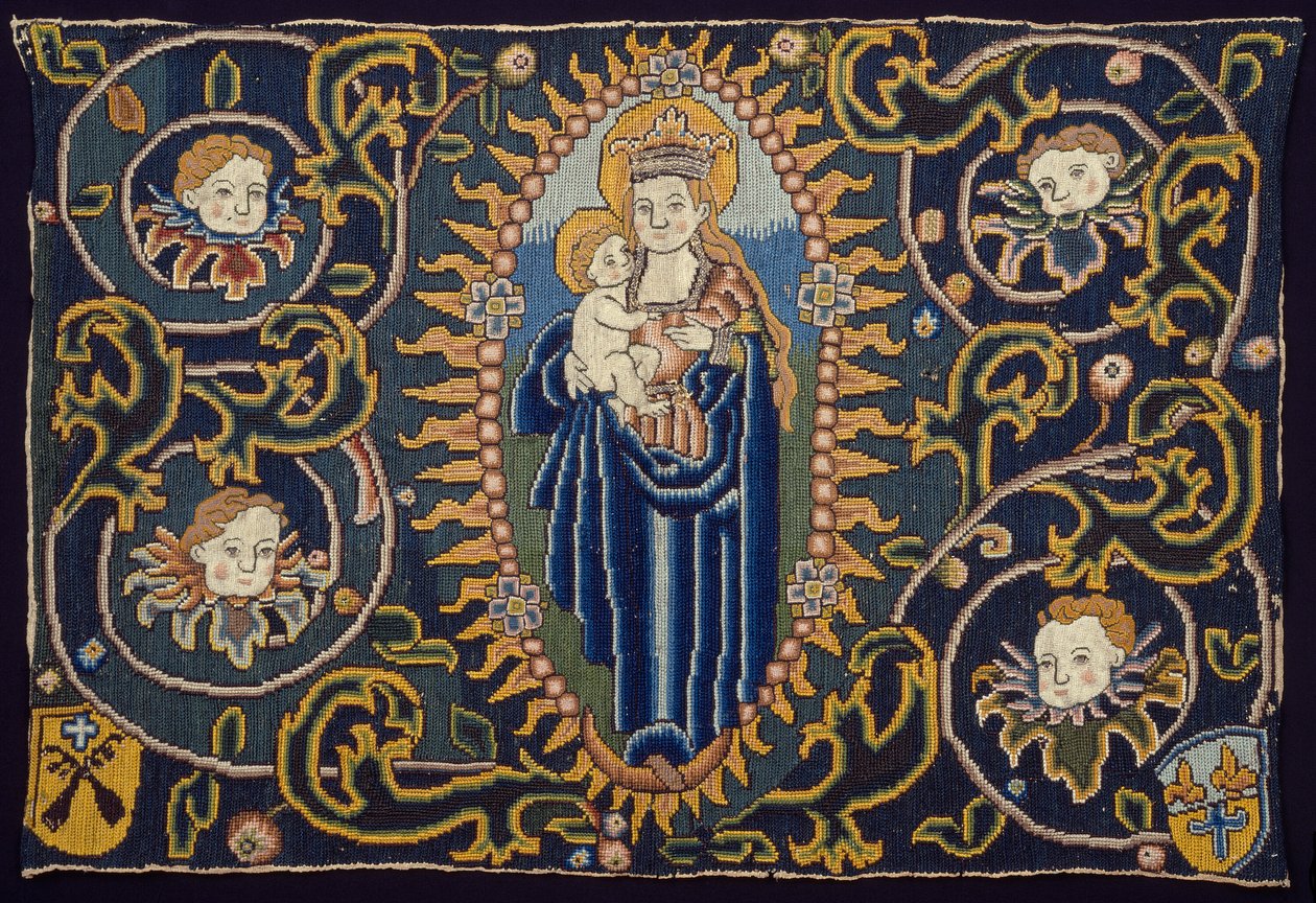 Madonnaa ja lasta esittävä paneeli tekijältä Unknown artist