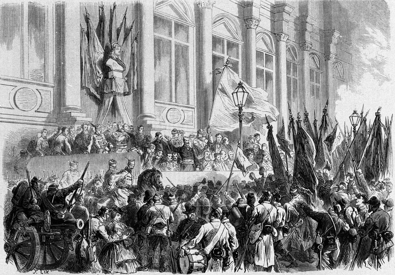 Paris, La Commune: 26. maaliskuuta 1871 pidetyn Place de l