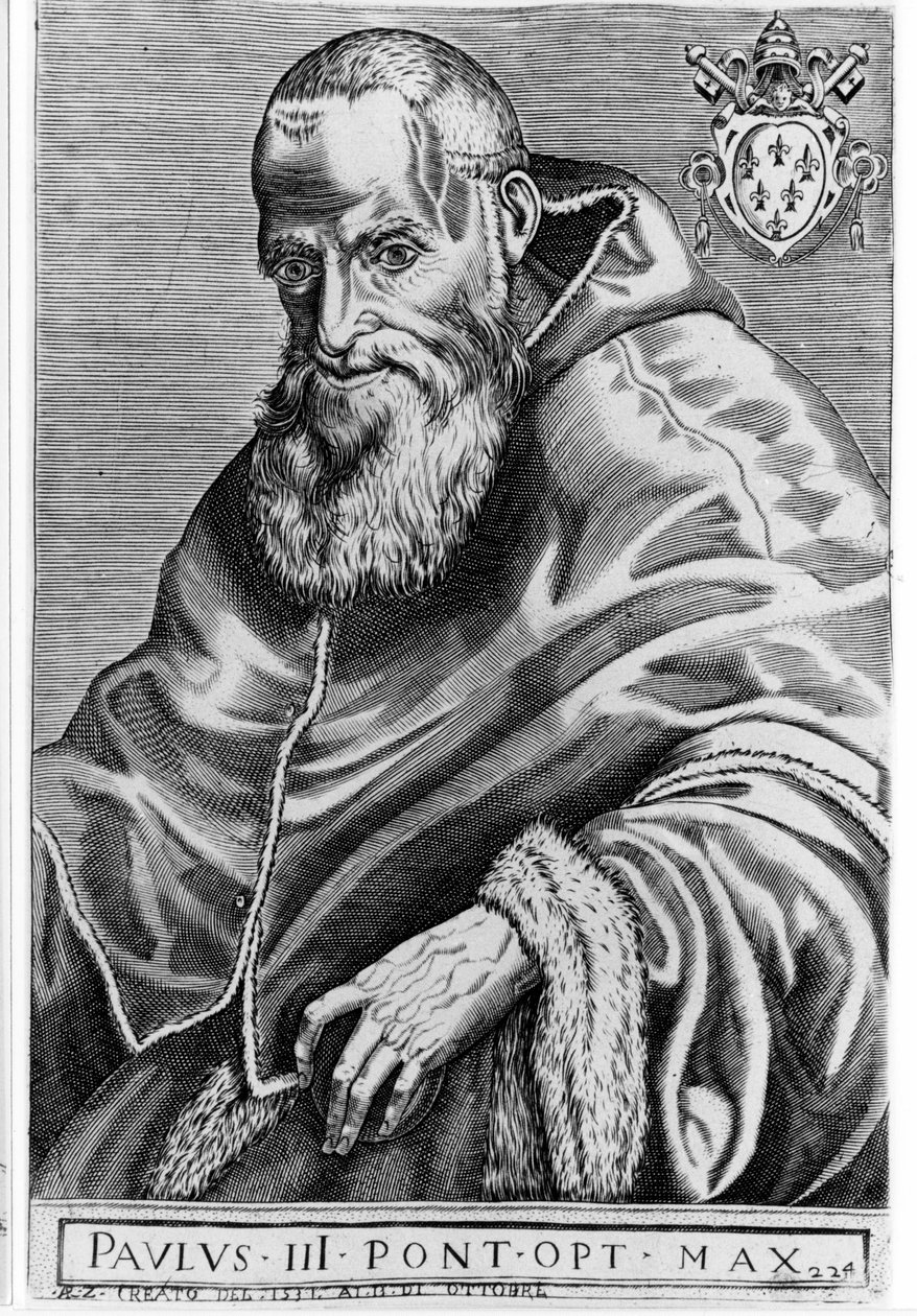 Paavali III (1468-1549). tekijältä Unknown artist