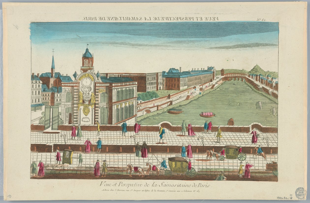 Peep-show, View and Perspective of the Samaritaine of Paris, nro 62 tekijältä Unknown artist