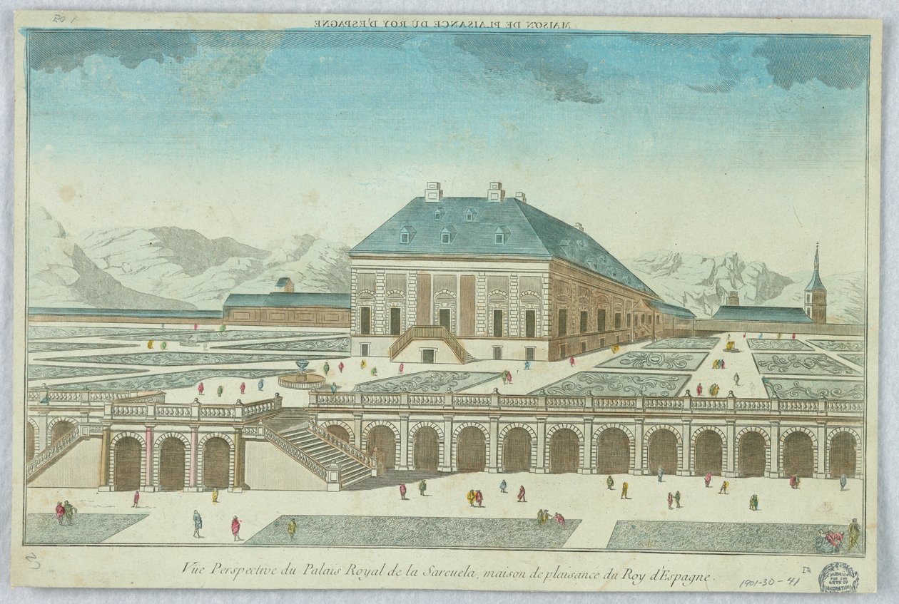 Peep-show, perspektiivinäkymä Zarzuelan kuninkaalliseen palatsiin, Maison de Plaisance du Roy d