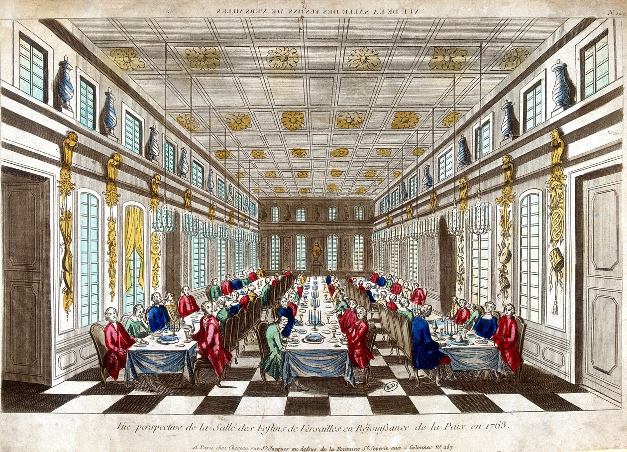 Perspektiivinäkymä Salle des Festins de Versailles