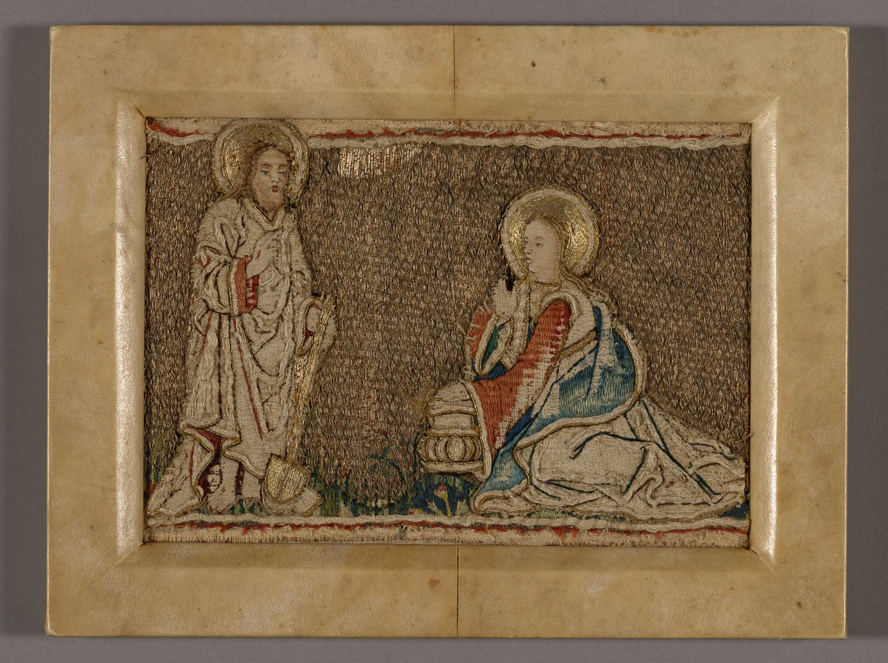 Kuva (luultavasti Orphrey-nauhasta, jossa Kristus Maria Magdaleenan edessä). tekijältä Unknown artist