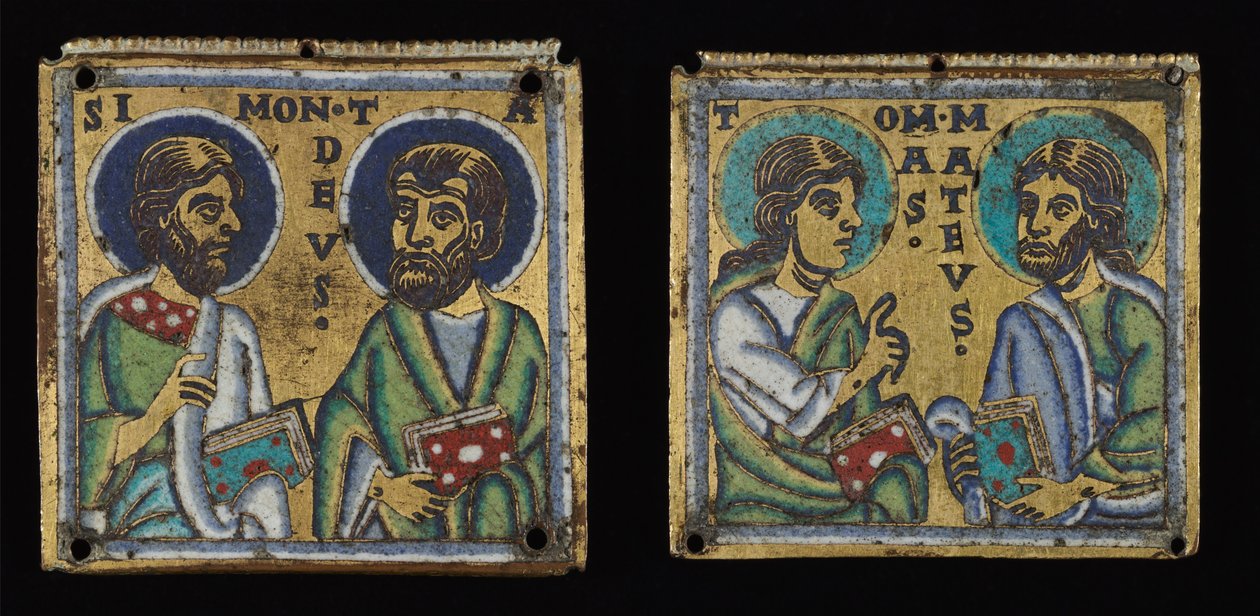 Plakkipari: Simon ja Taddeus sekä Tuomas ja Matteus tekijältä Unknown artist